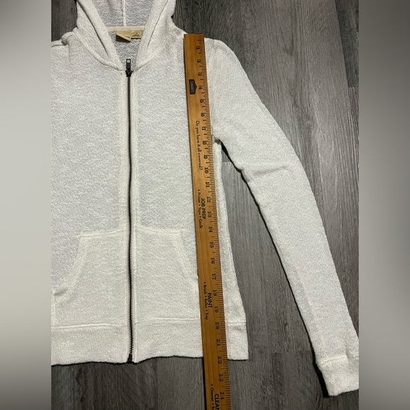 Mudd Ivory Zip Up Hooded Jacket - Sz Youth 14 (Girls XL) - Picture 4 of 8